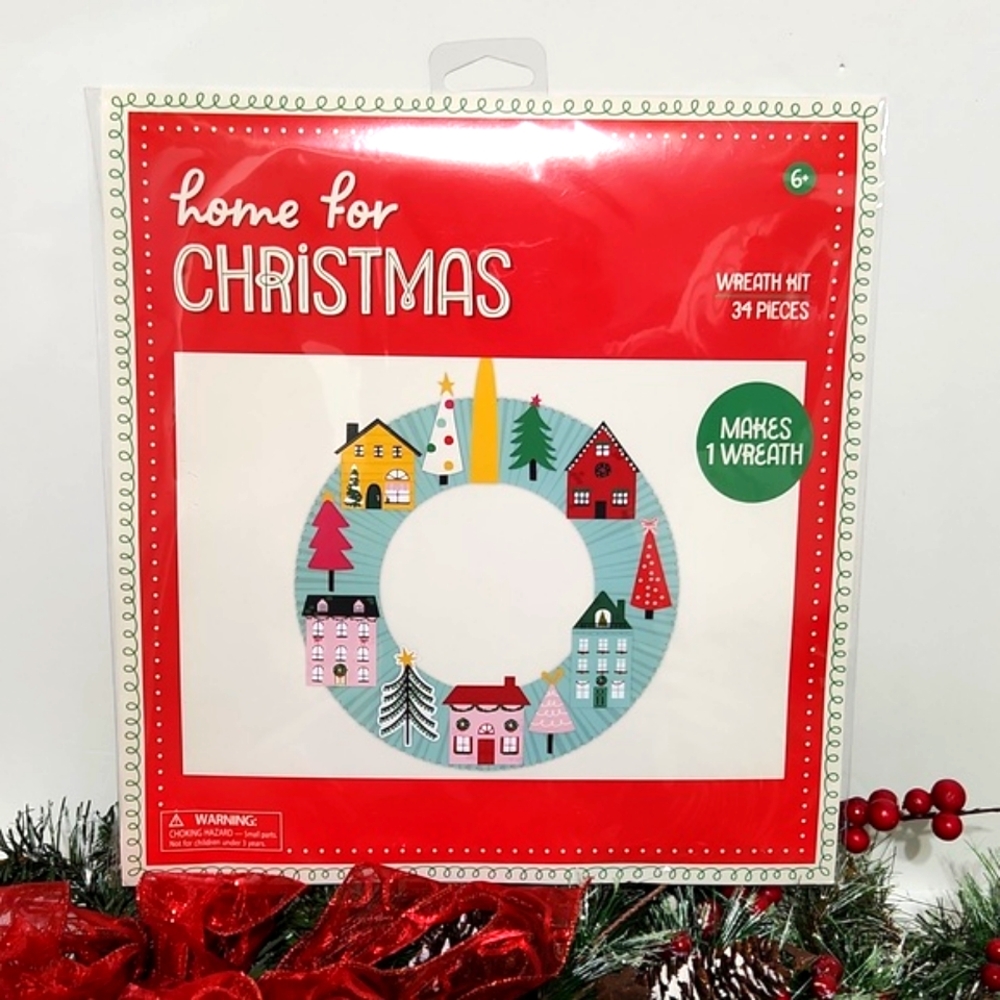 American Crafts Home For Christmas 11" Wreath Craft Kit